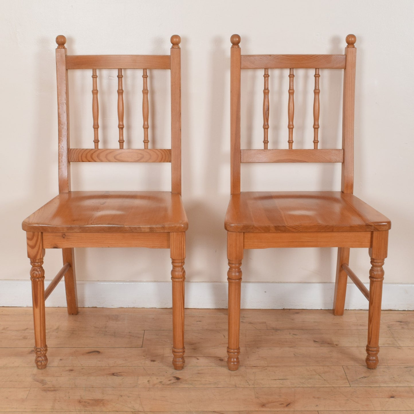 Rustic Pine Table and Four Chairs