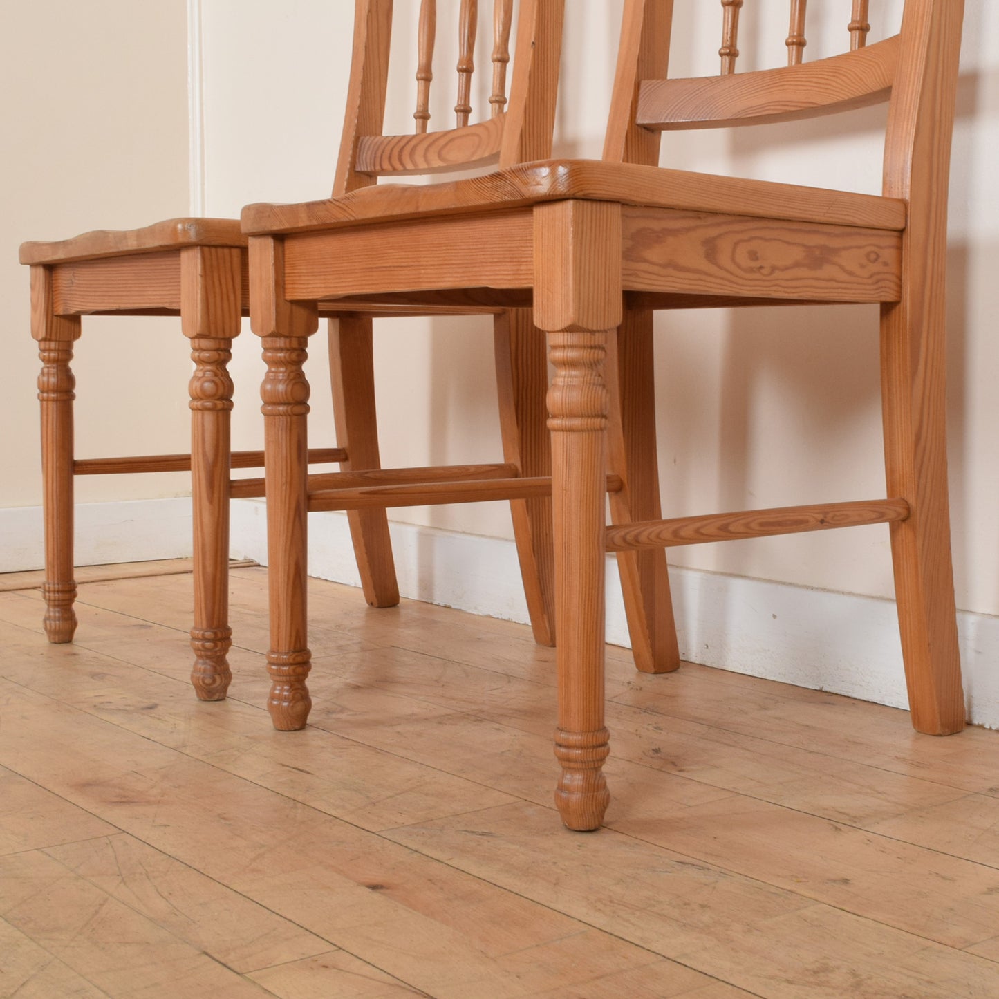 Rustic Pine Table and Four Chairs