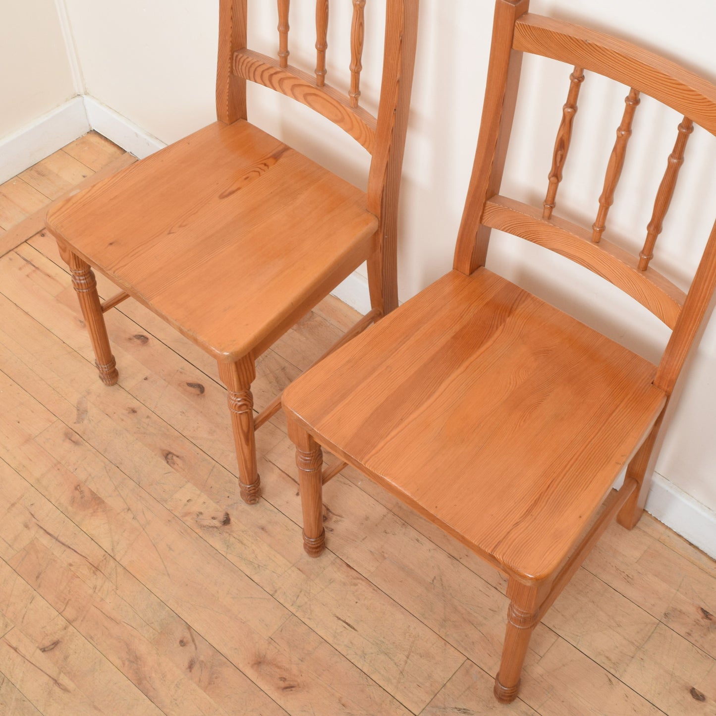 Rustic Pine Table and Four Chairs