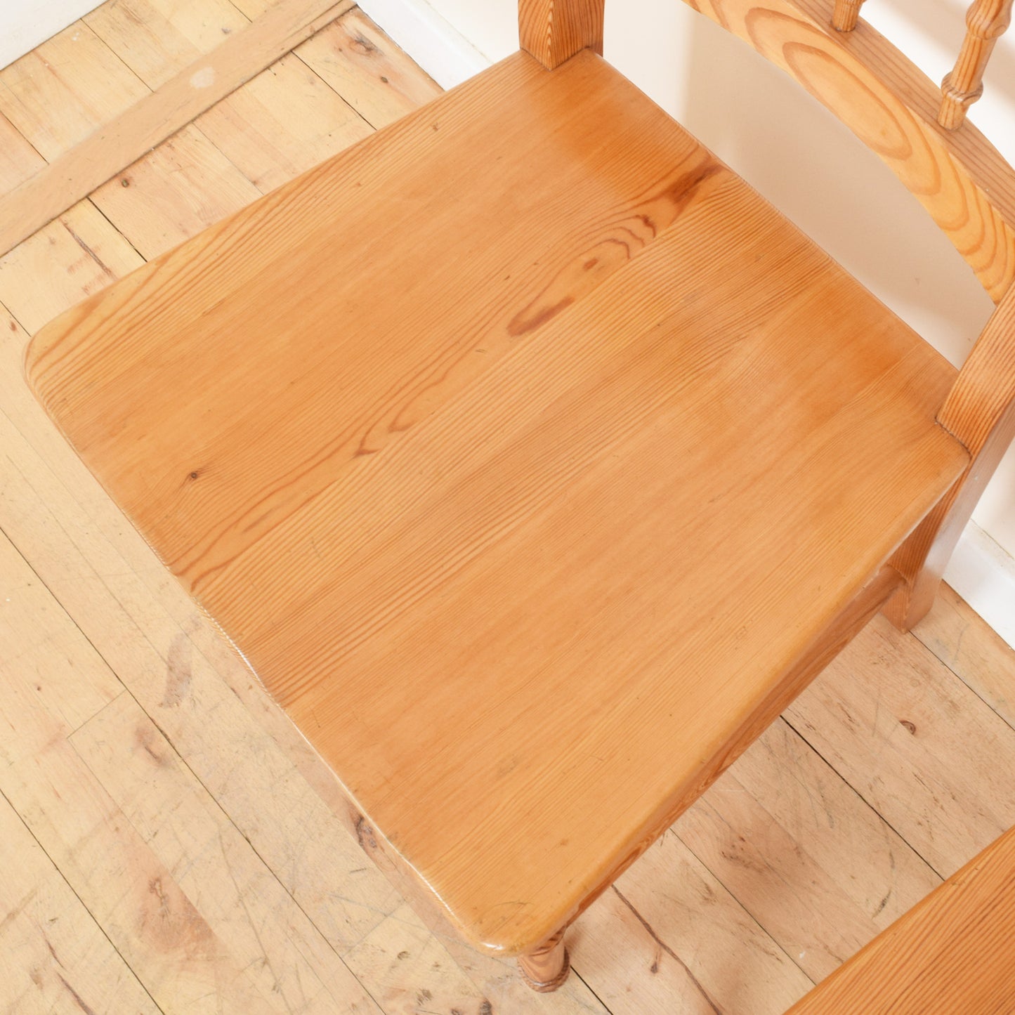 Rustic Pine Table and Four Chairs