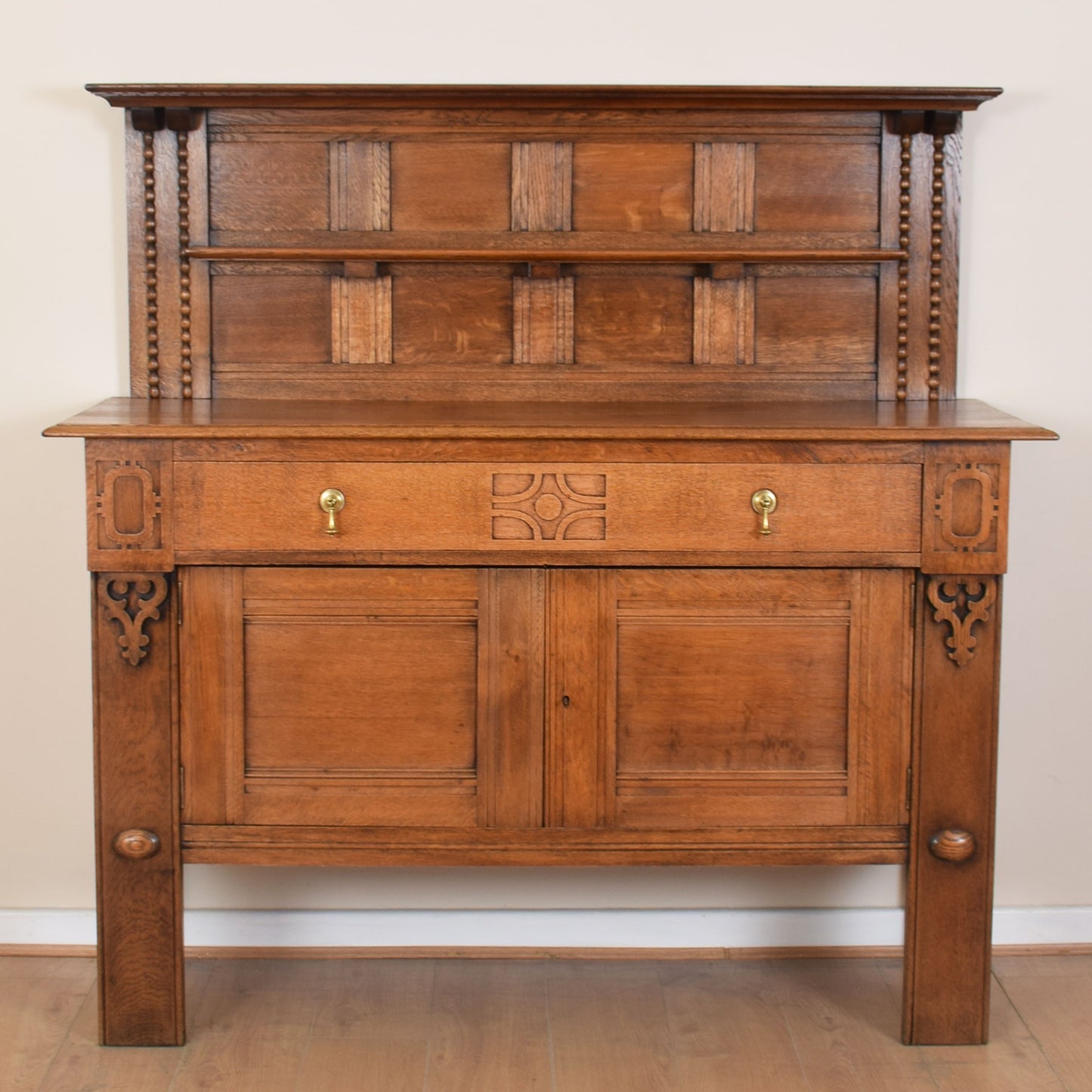 Arts & Crafts Sideboard with Dresser Back