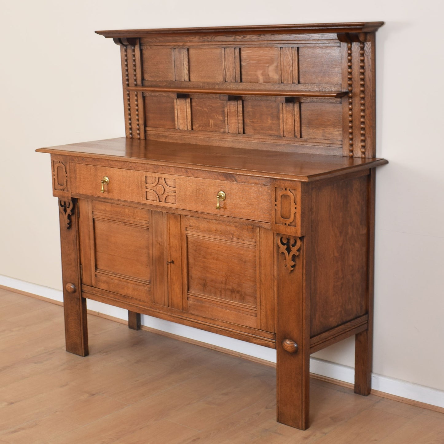 Arts & Crafts Sideboard with Dresser Back