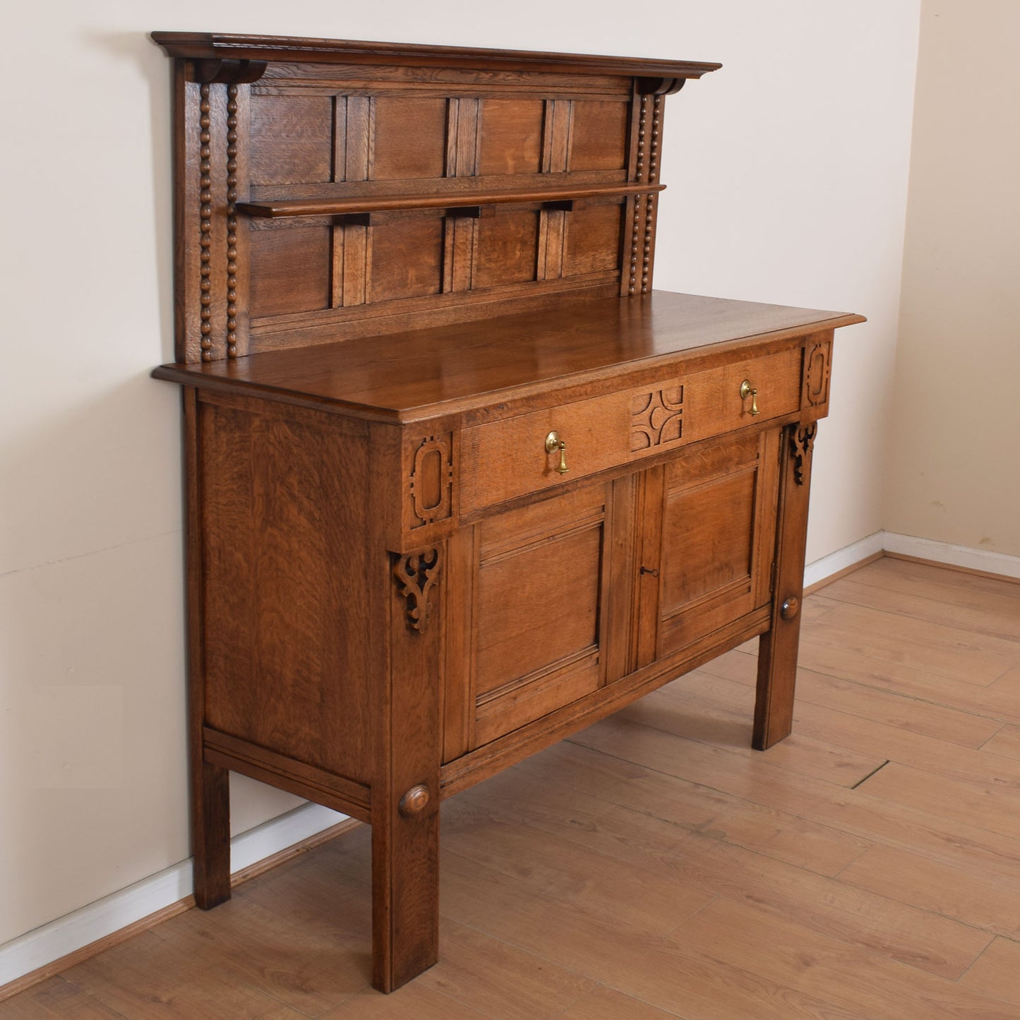 Arts & Crafts Sideboard with Dresser Back