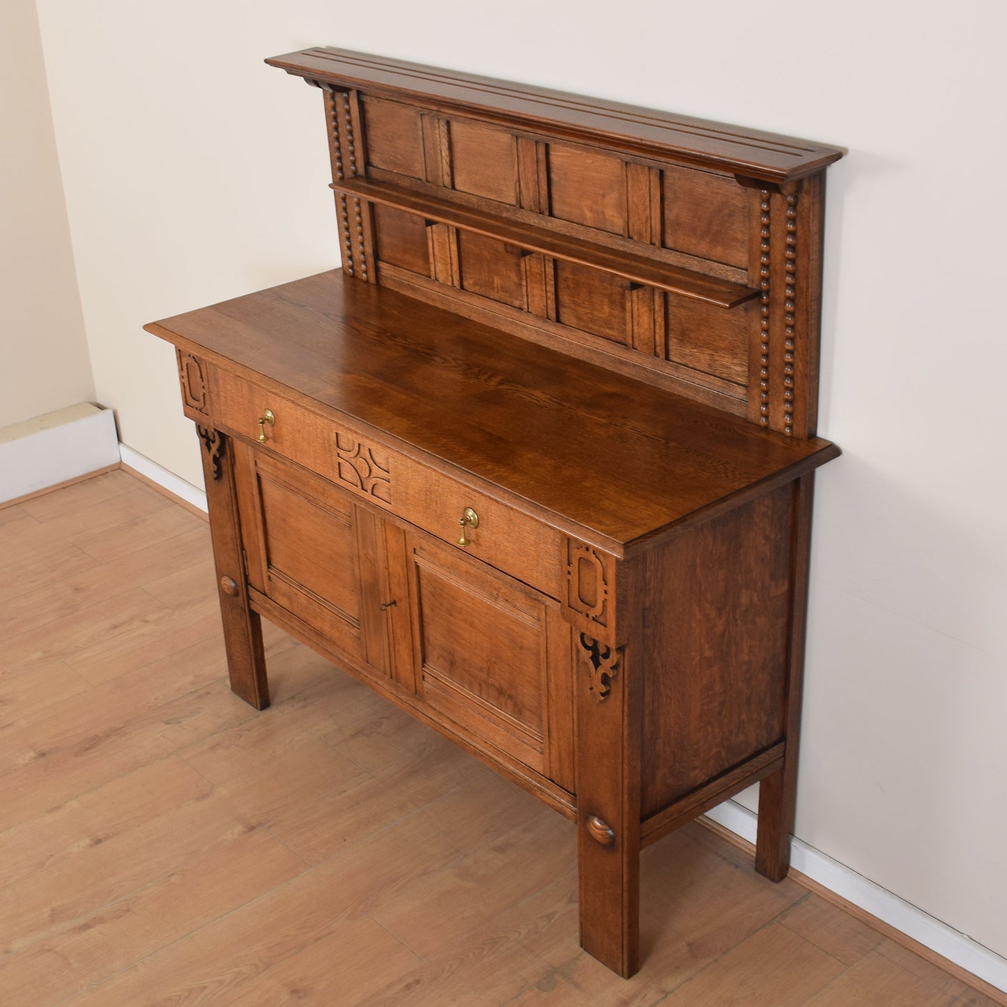 Arts & Crafts Sideboard with Dresser Back