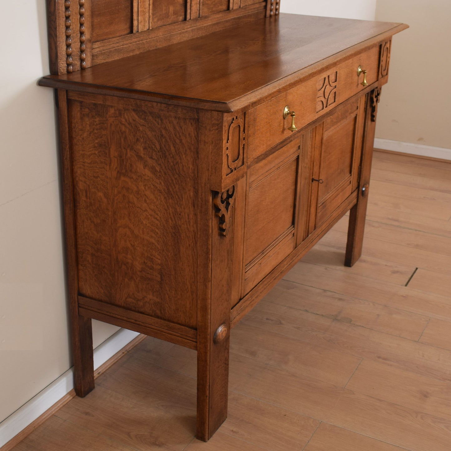 Arts & Crafts Sideboard with Dresser Back