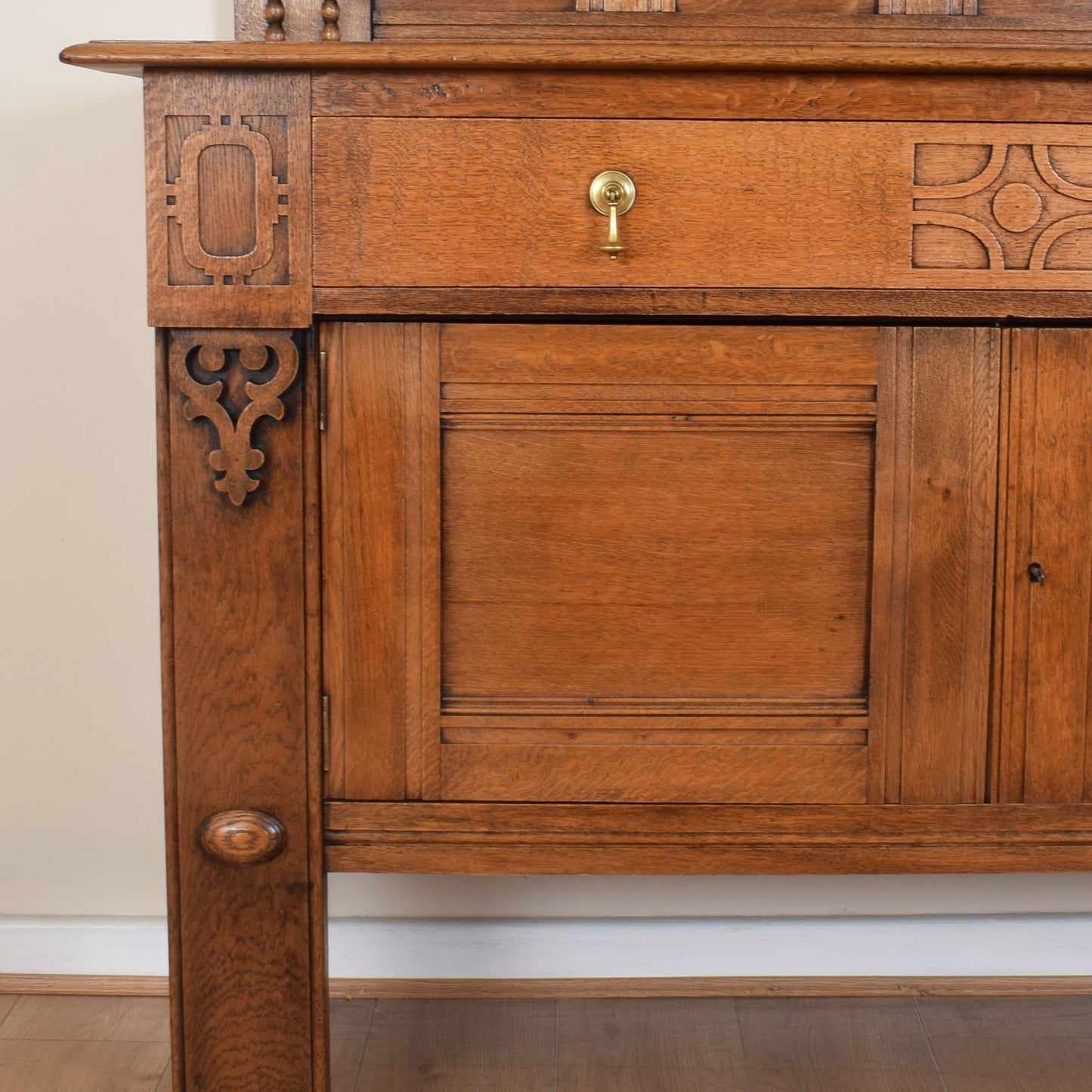 Arts & Crafts Sideboard with Dresser Back