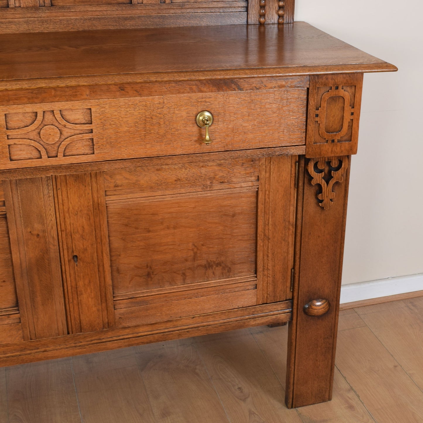 Arts & Crafts Sideboard with Dresser Back