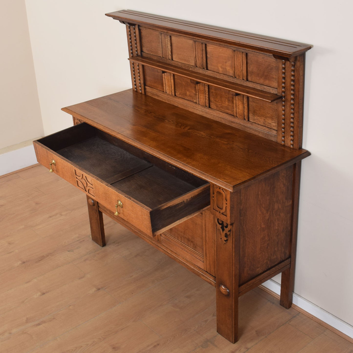 Arts & Crafts Sideboard with Dresser Back