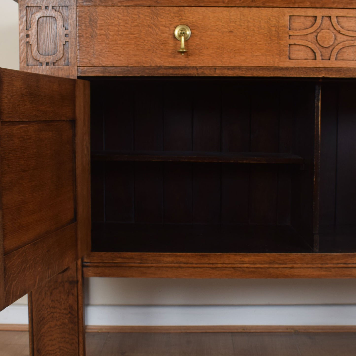 Arts & Crafts Sideboard with Dresser Back