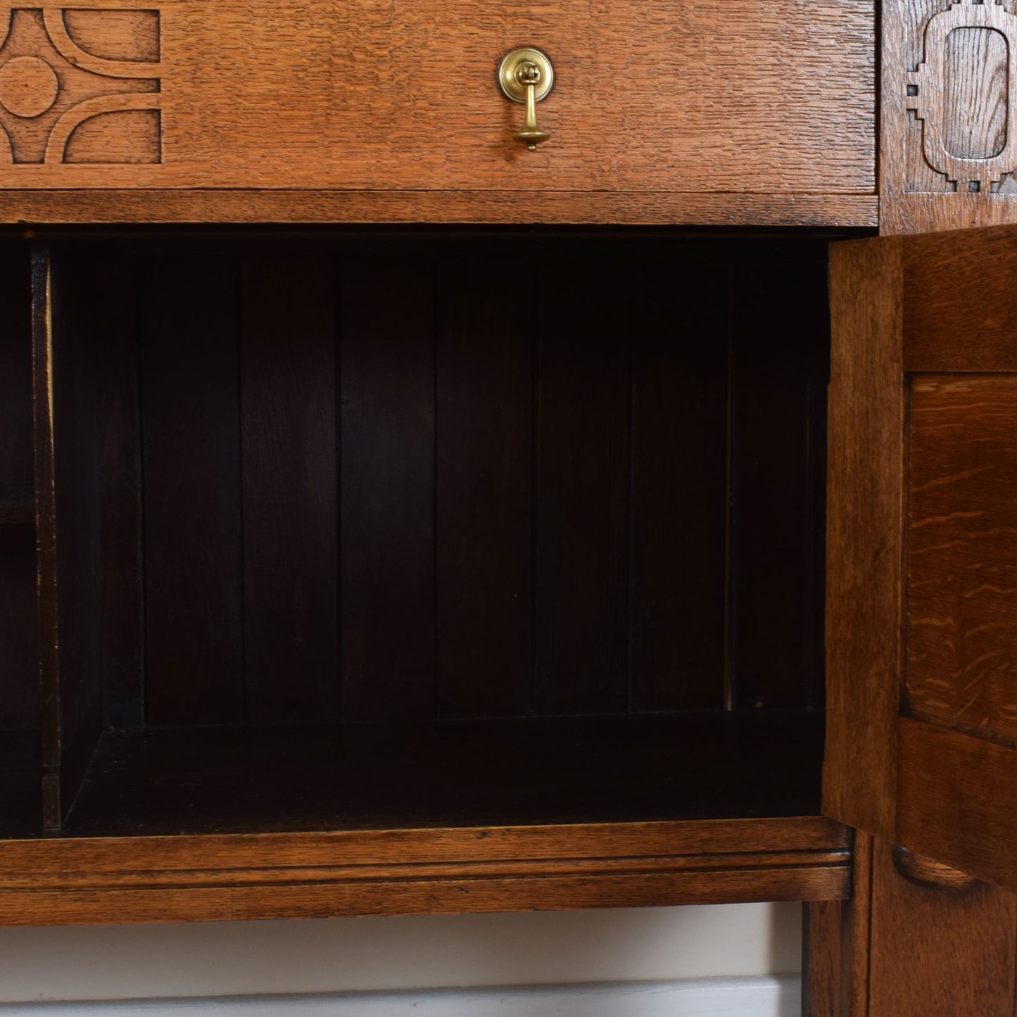 Arts & Crafts Sideboard with Dresser Back