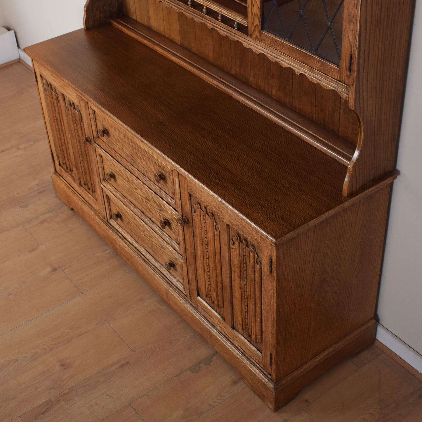 Large Oak Windowed Dresser