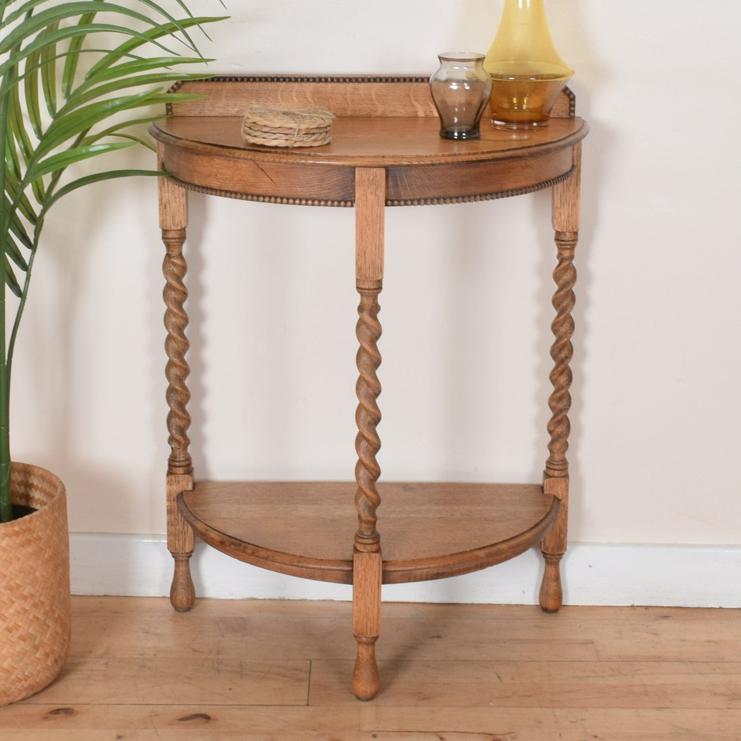 Half Moon Barley Twist Console Table