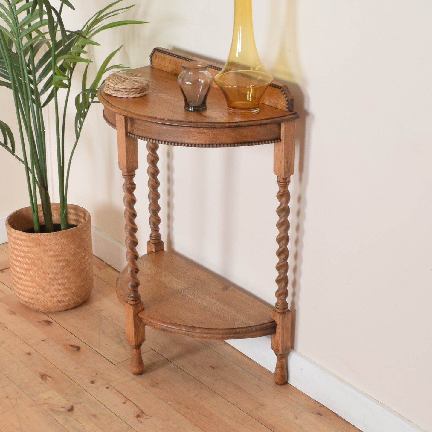 Half Moon Barley Twist Console Table