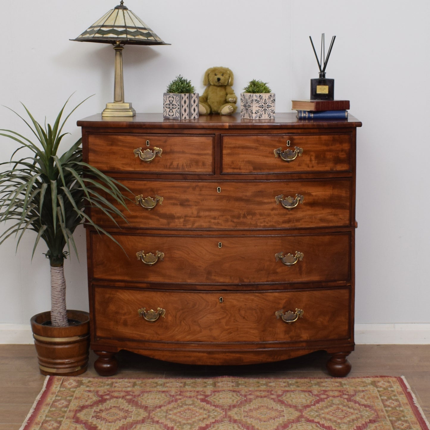 Bow Fronted Mahogany Chest of Drawers