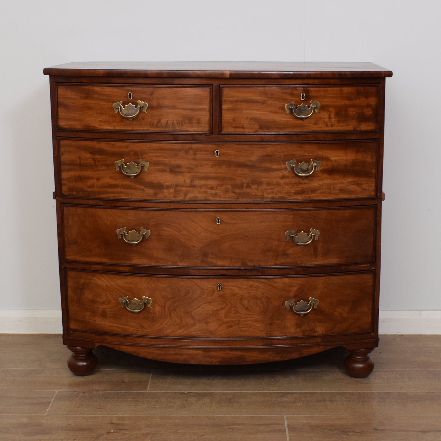 Bow Fronted Mahogany Chest of Drawers