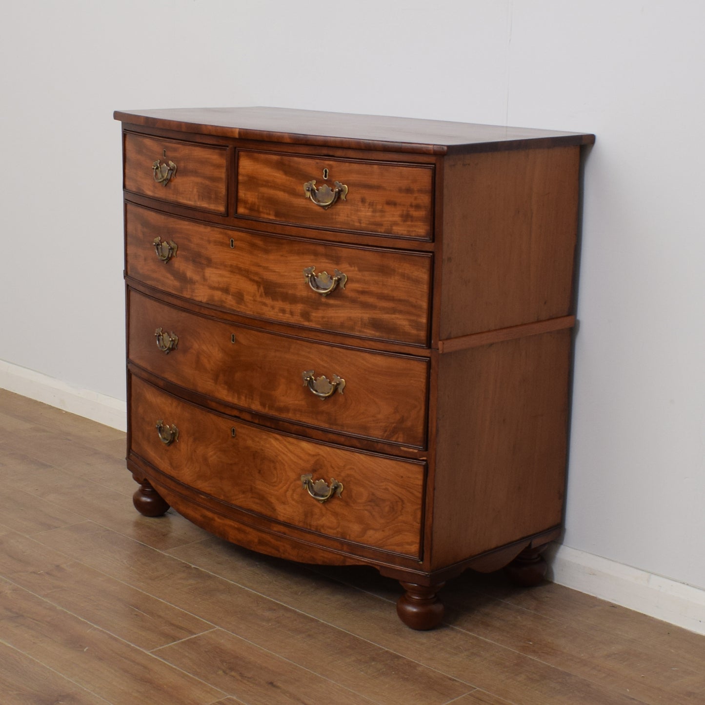 Bow Fronted Mahogany Chest of Drawers