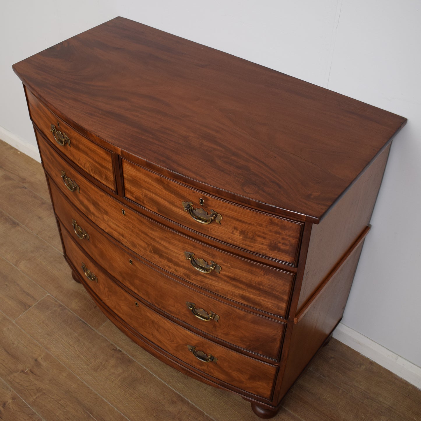 Bow Fronted Mahogany Chest of Drawers