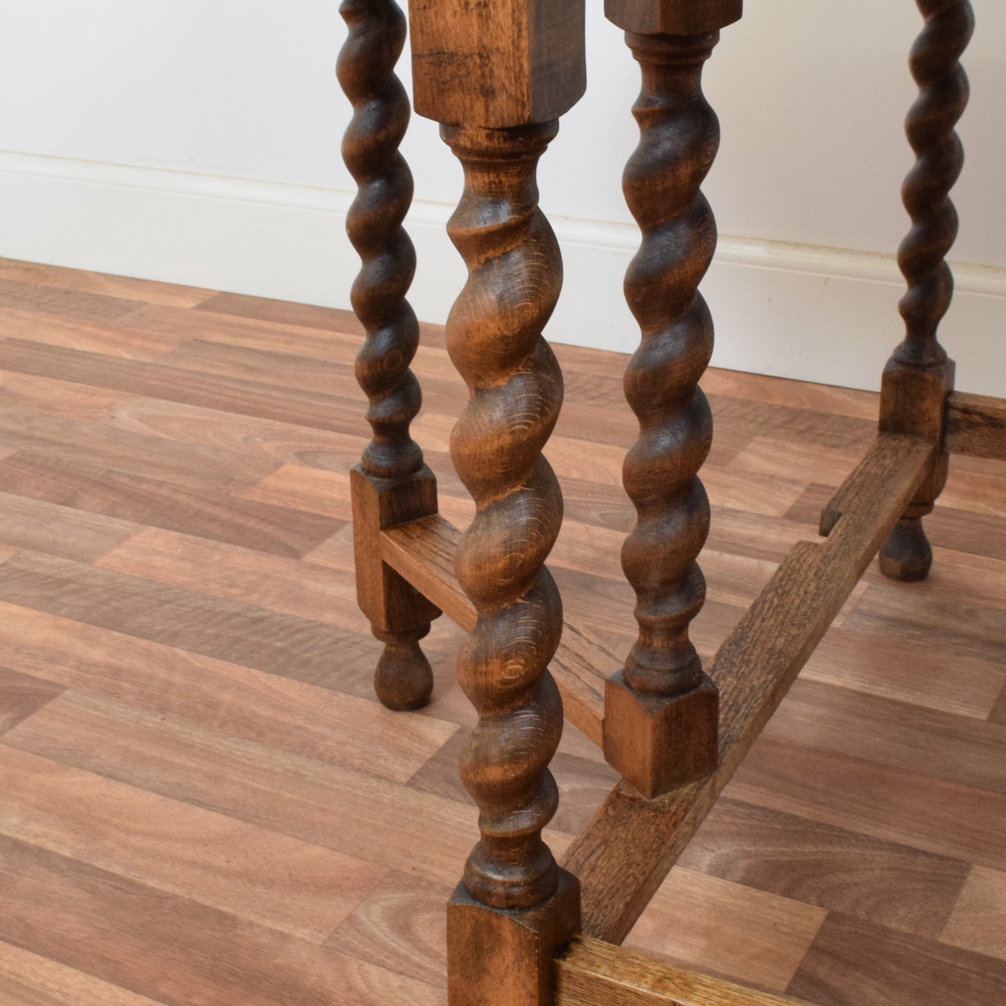 Barley Twist Drop Leaf Table and Two Chairs