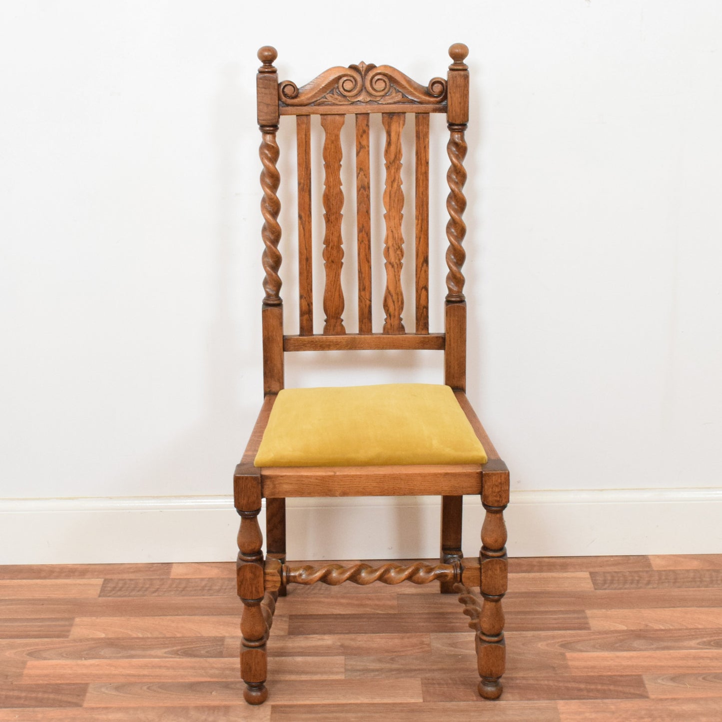 Barley Twist Drop Leaf Table and Two Chairs