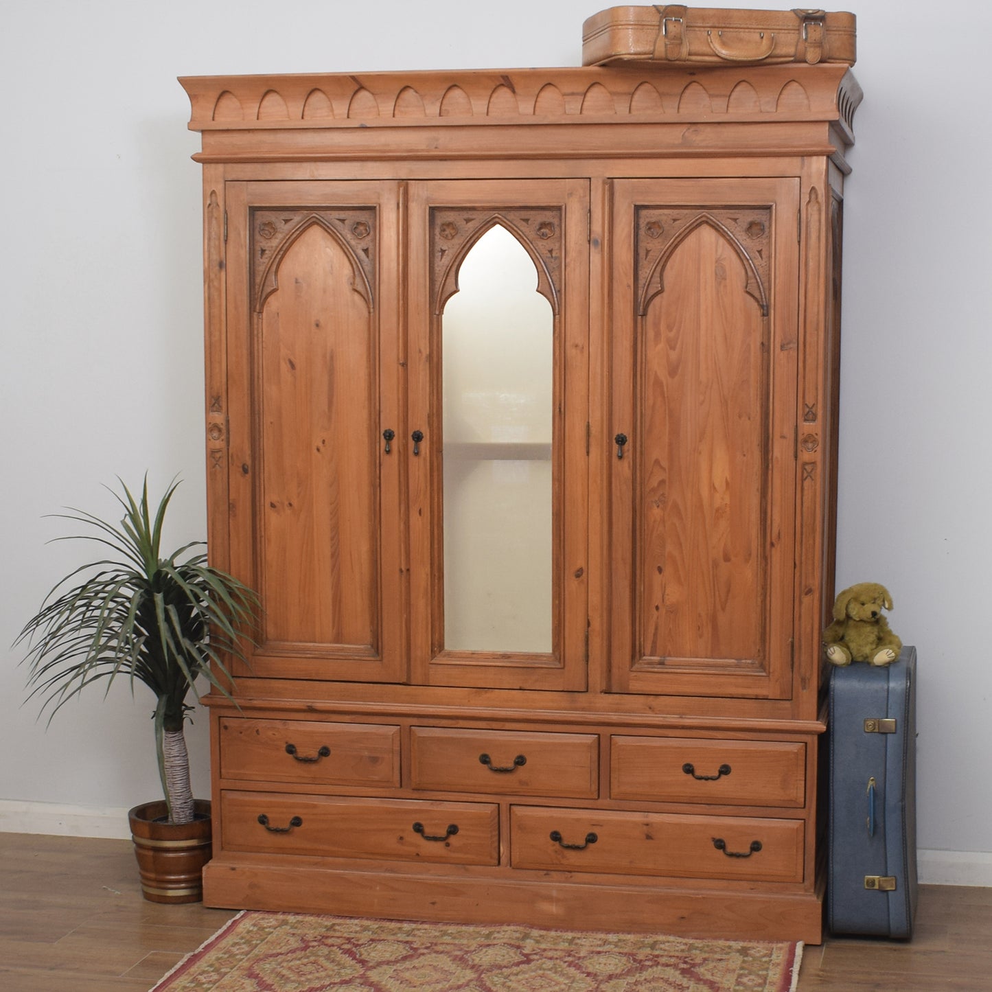 Pine Triple Wardrobe