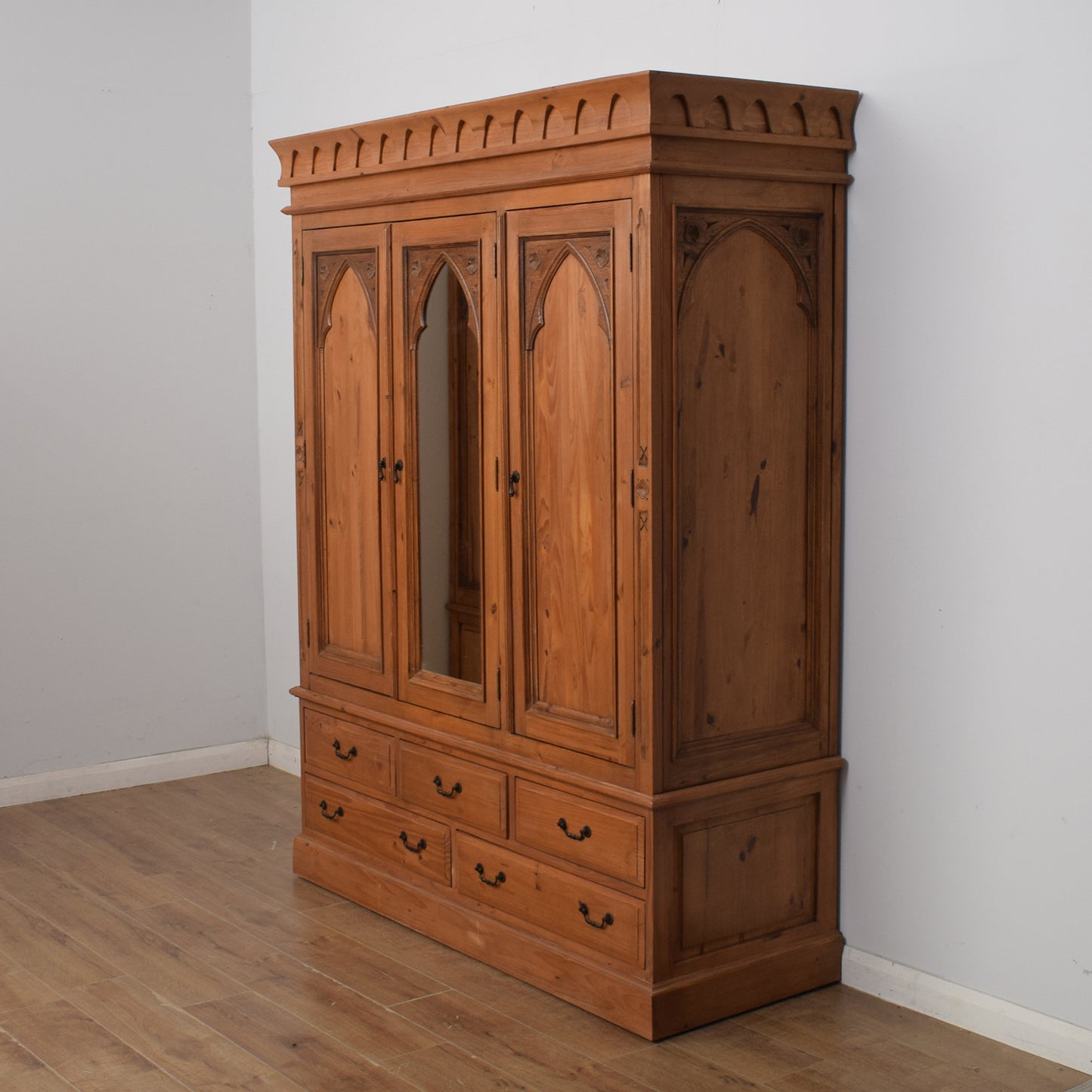 Pine Triple Wardrobe