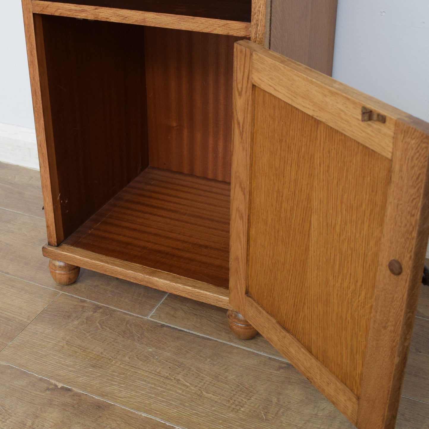 Oak Linenfold Bedside