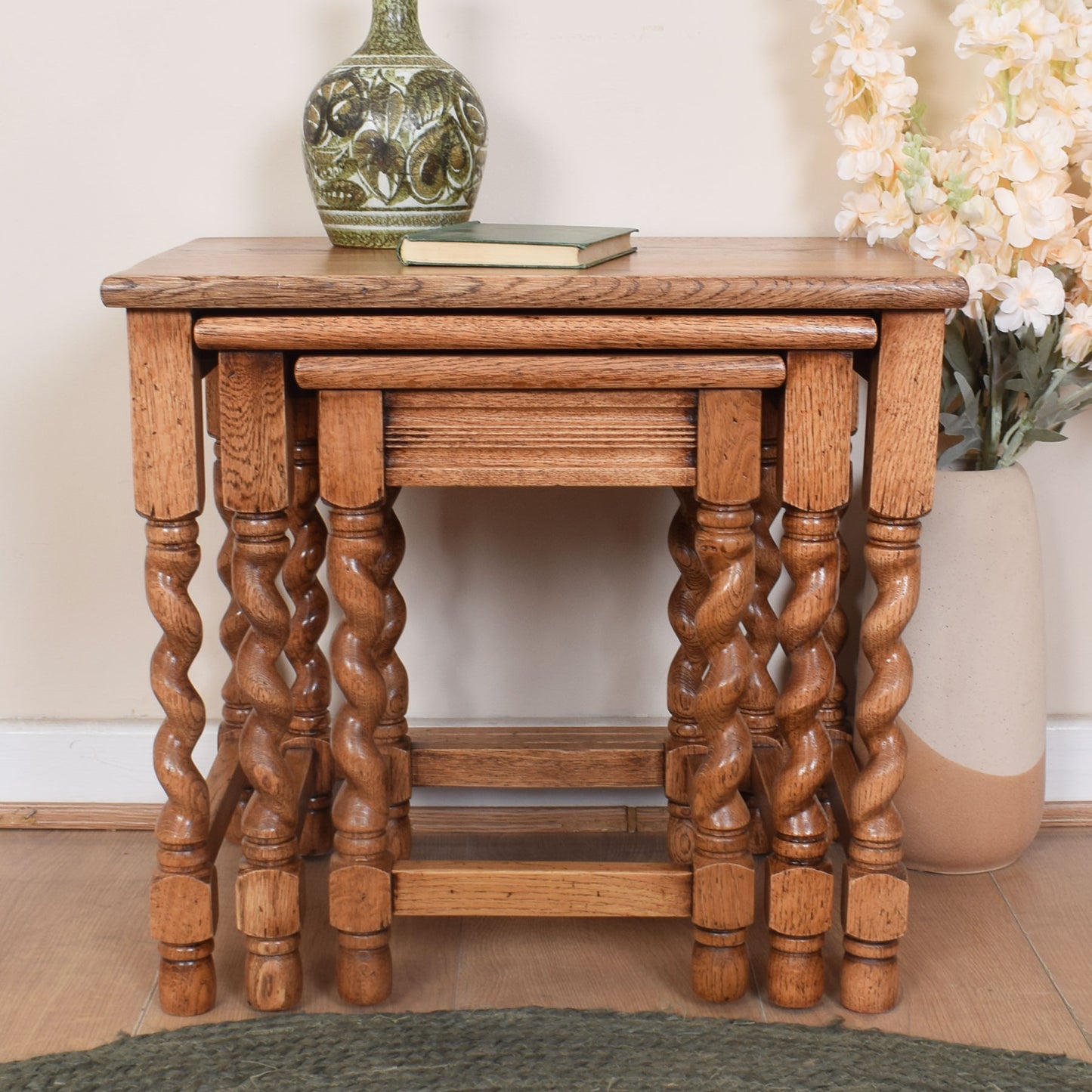 Barley Twist Nest of Three Tables