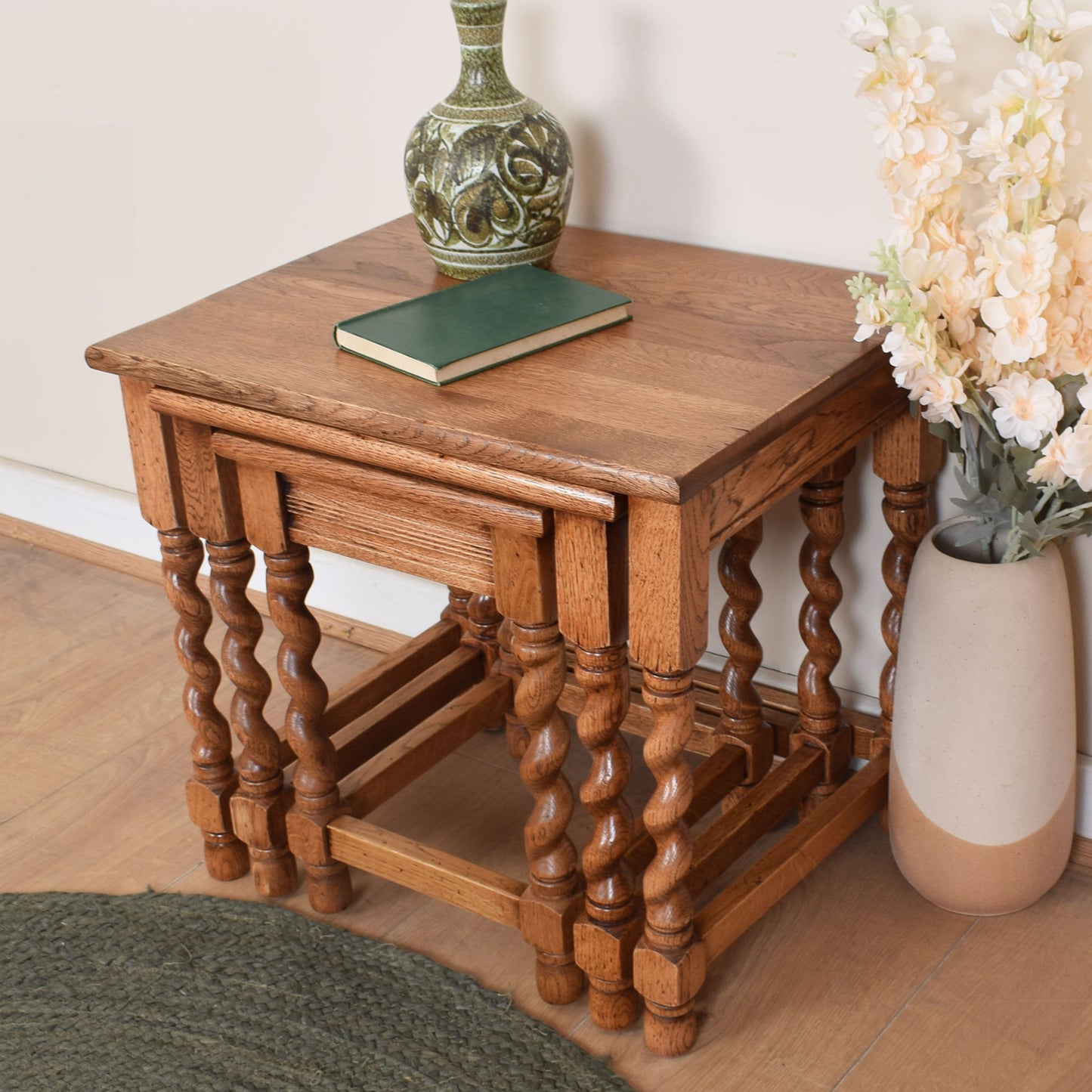 Barley Twist Nest of Three Tables