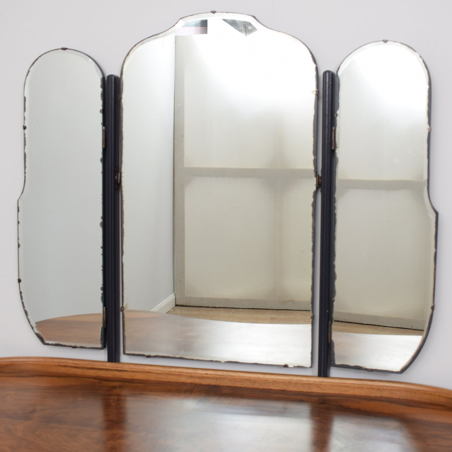 Painted Walnut Veneer Dressing Table