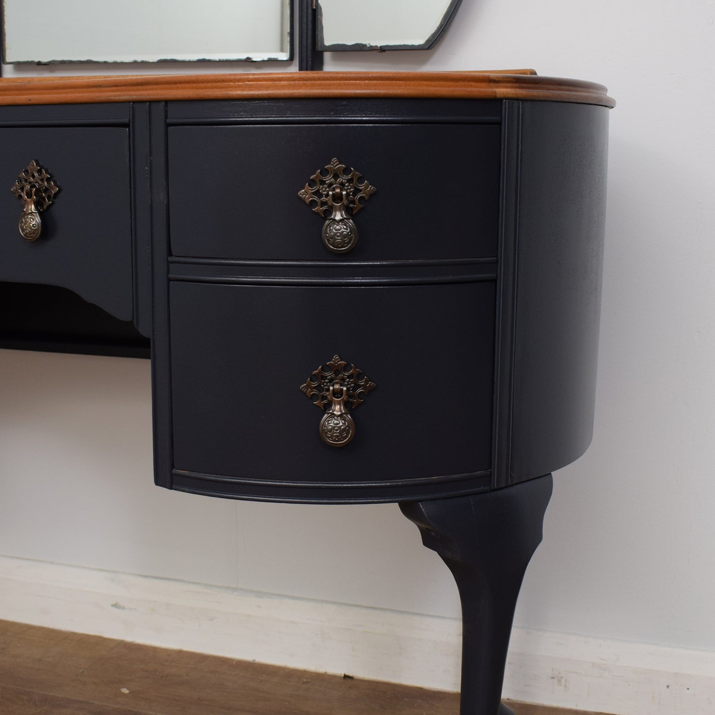 Painted Walnut Veneer Dressing Table