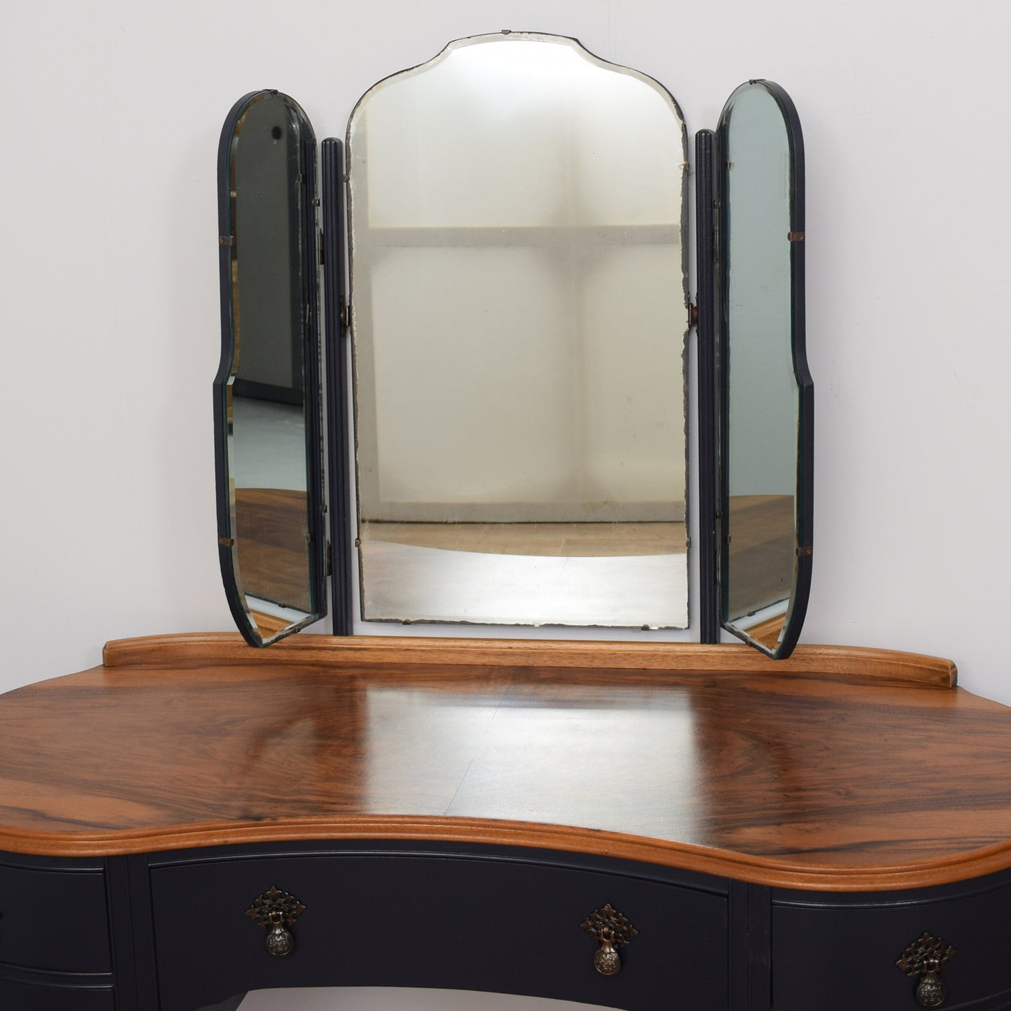 Painted Walnut Veneer Dressing Table