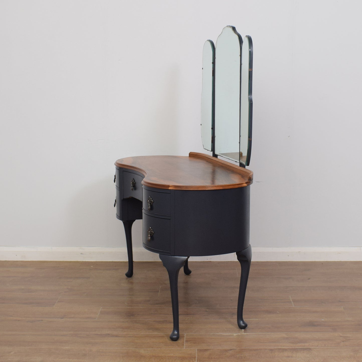 Painted Walnut Veneer Dressing Table
