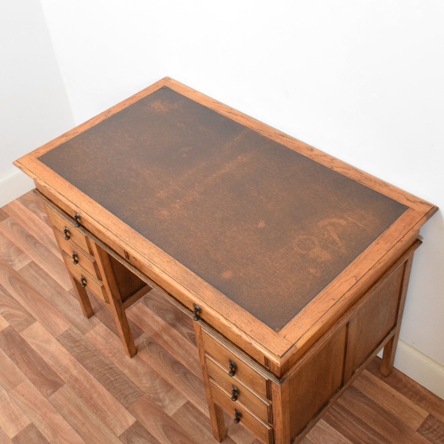 Leather Top Pedestal Desk