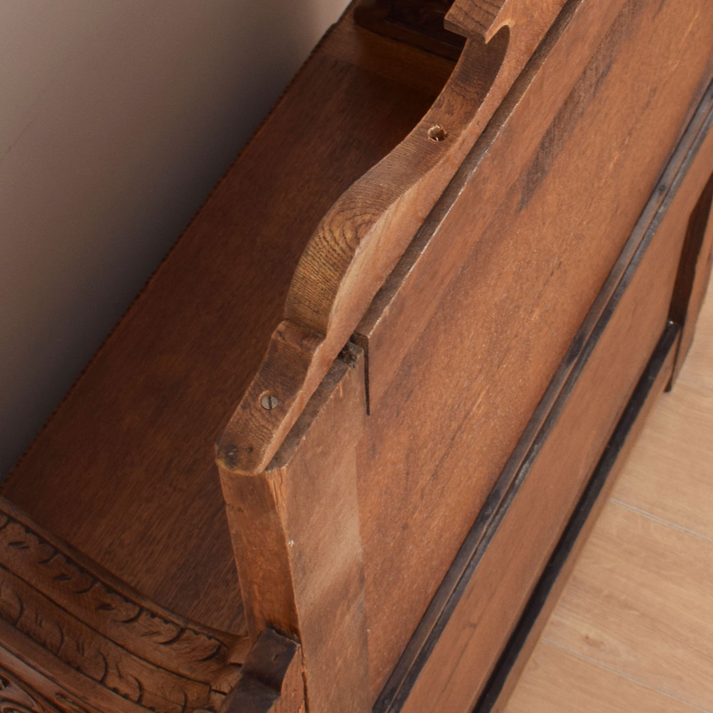 Ornate Carved Oak Settle