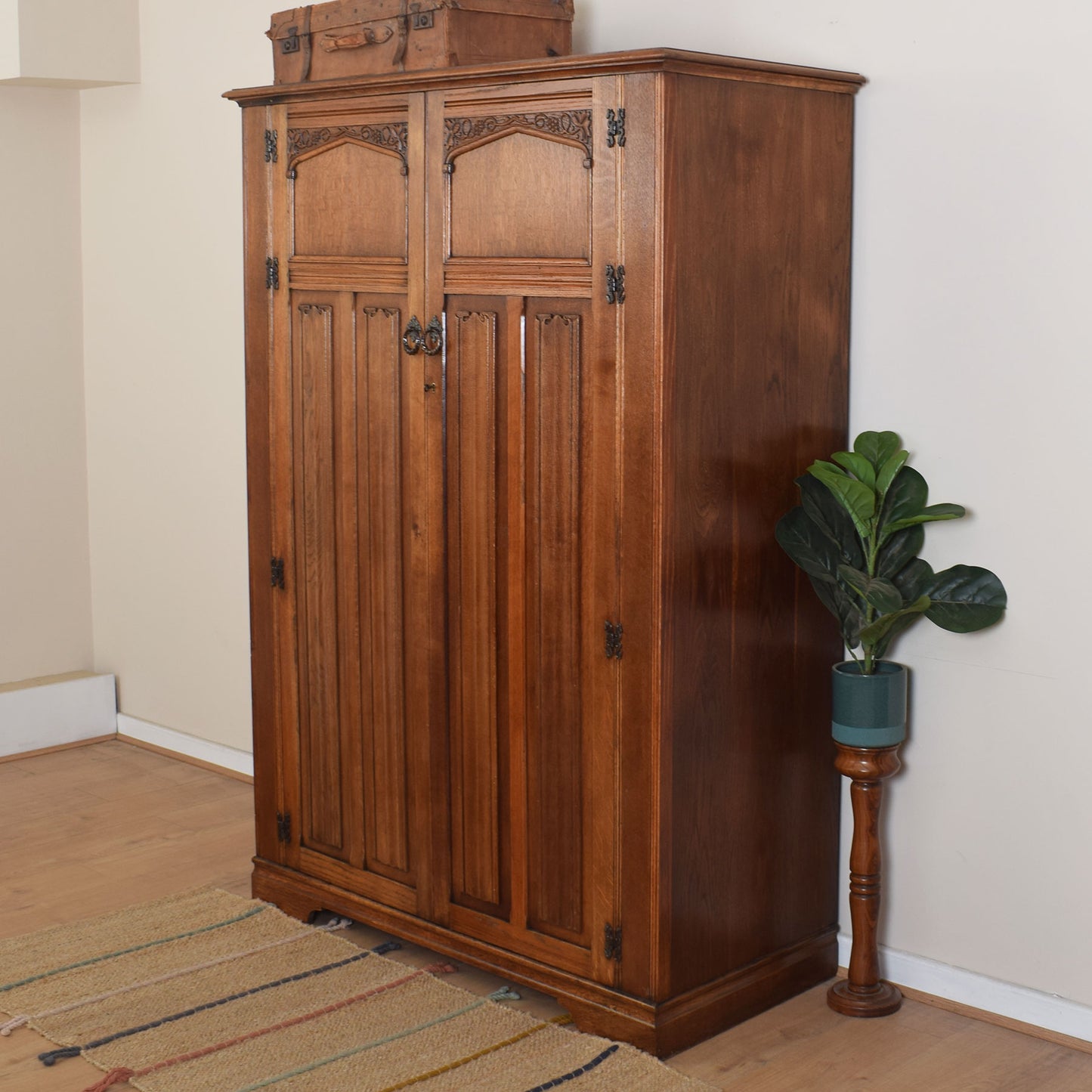 Large Oak Double Wardrobe