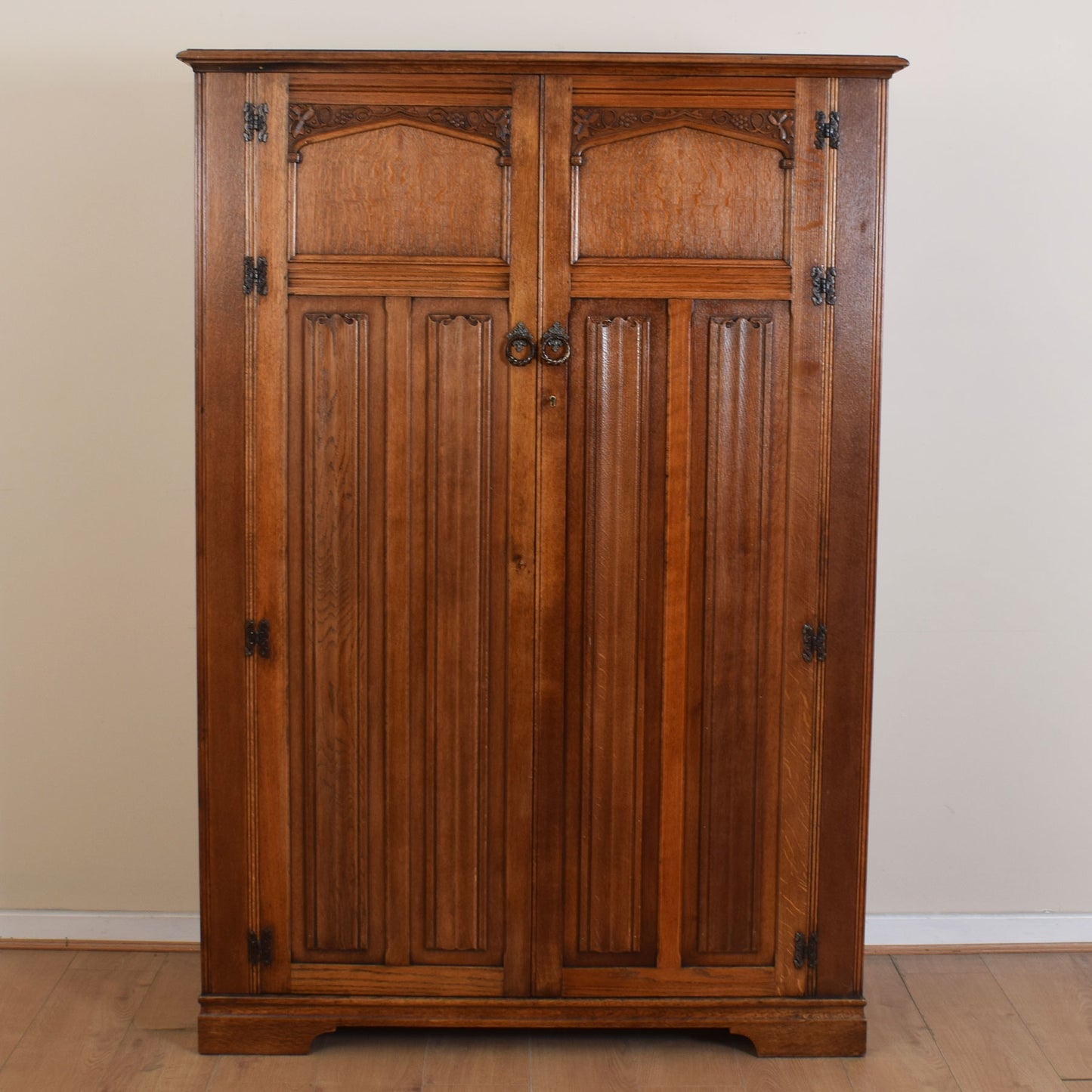 Large Oak Double Wardrobe