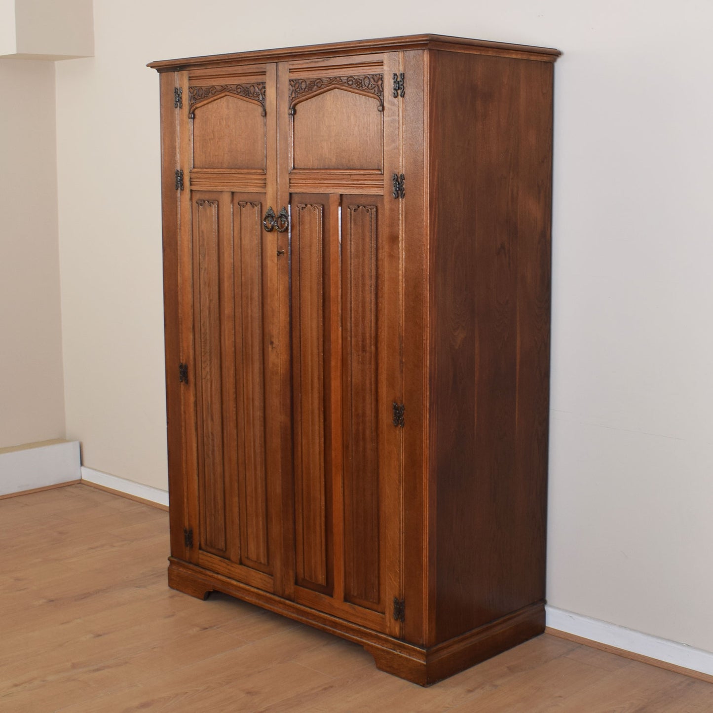 Large Oak Double Wardrobe