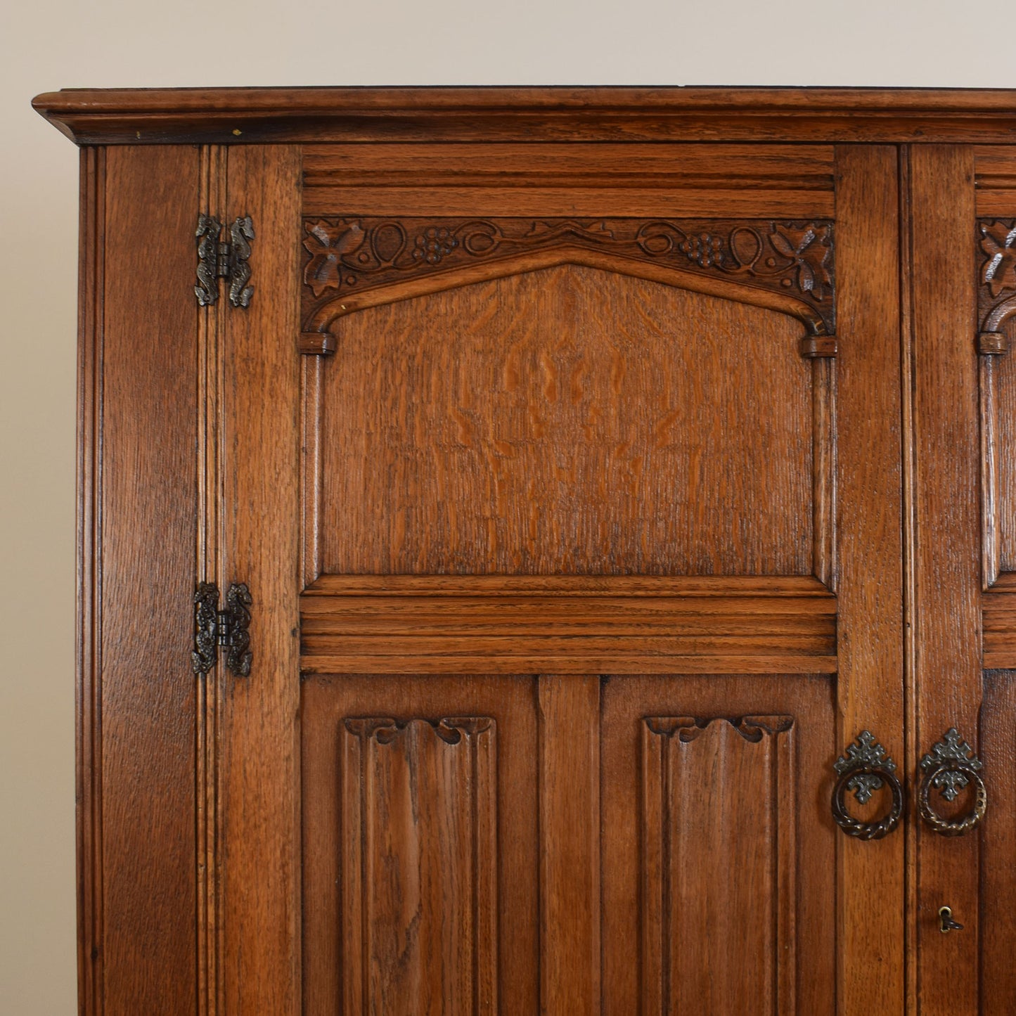Large Oak Double Wardrobe