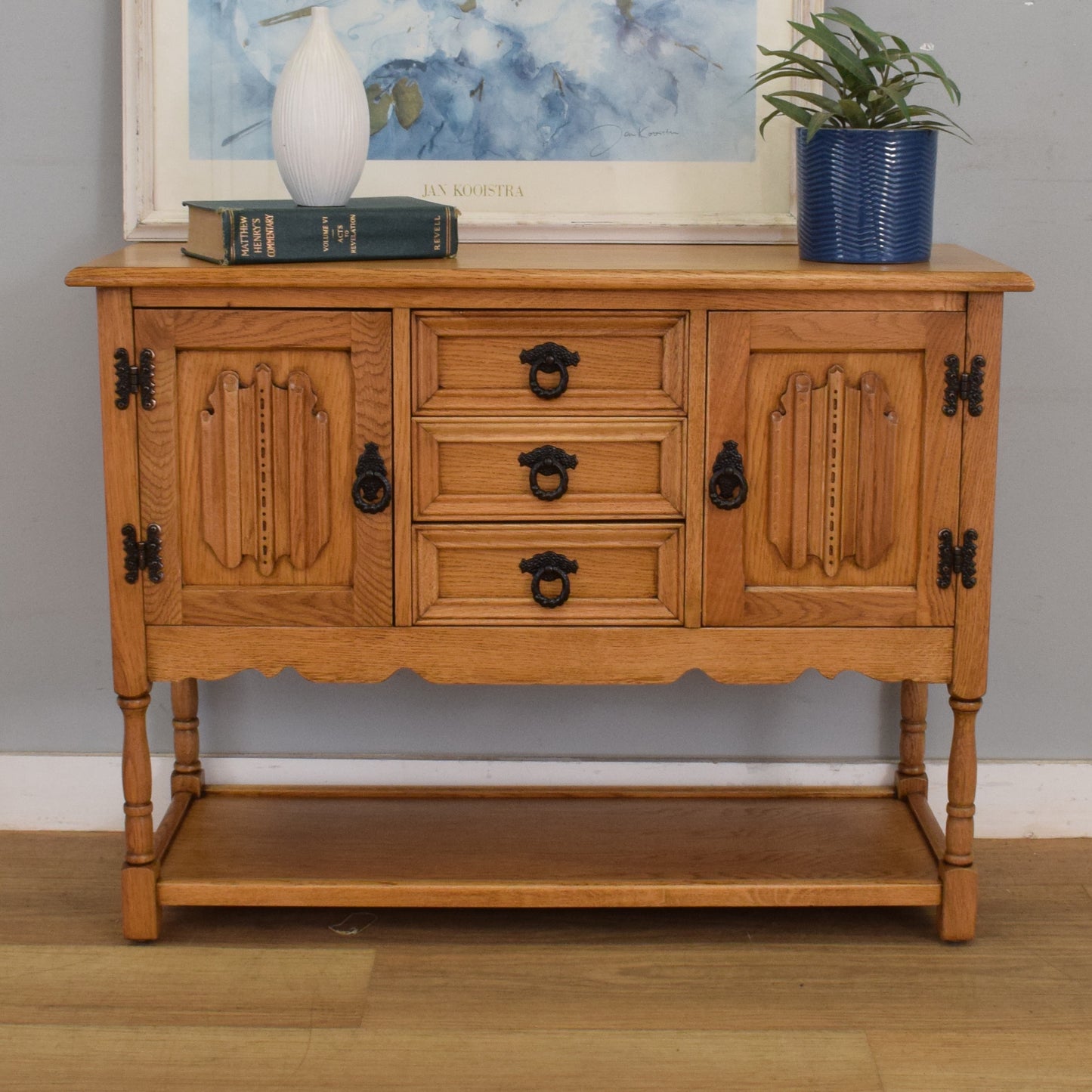 Small Linenfold Sideboard