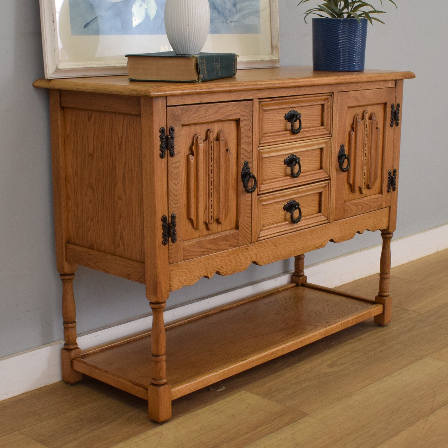 Small Linenfold Sideboard