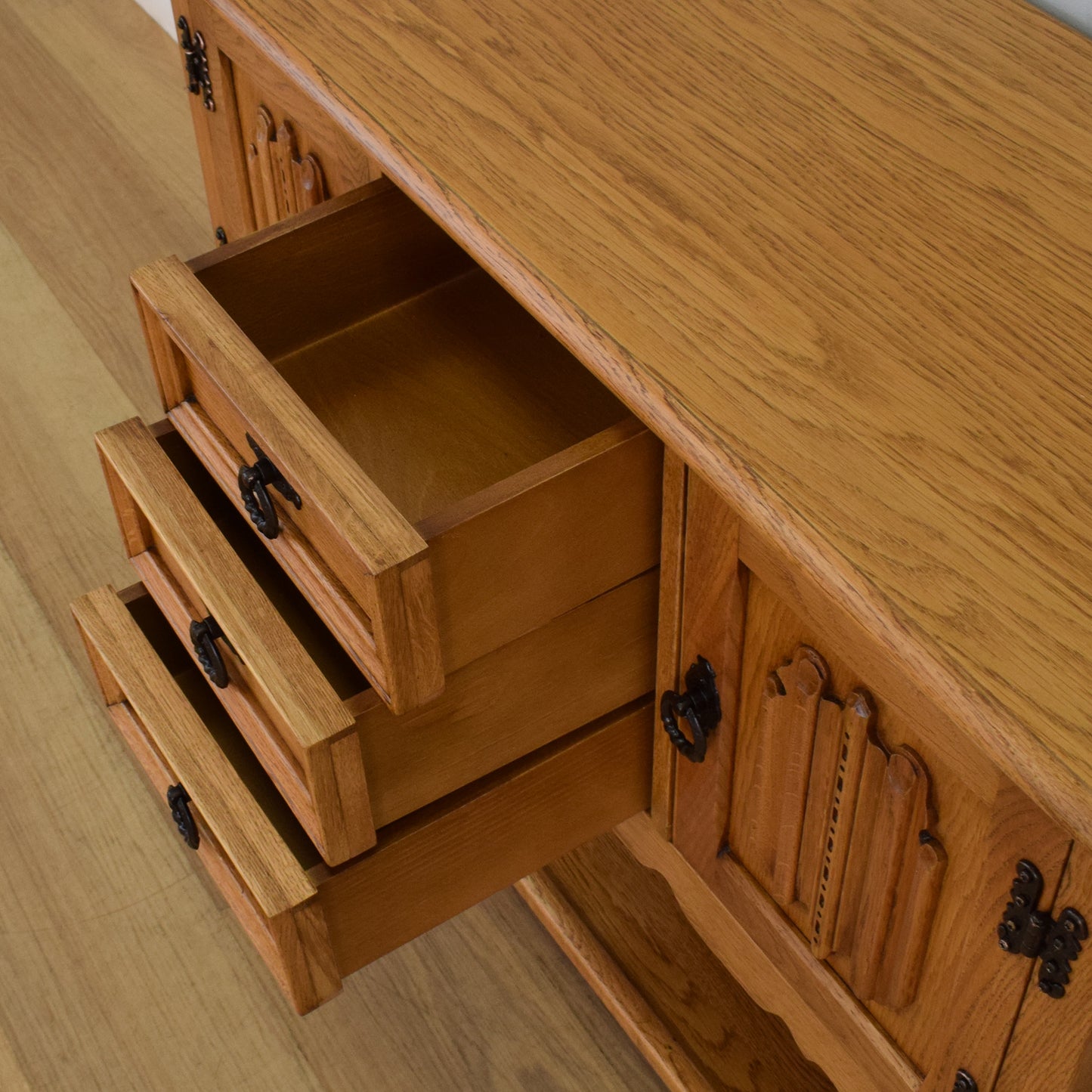 Small Linenfold Sideboard