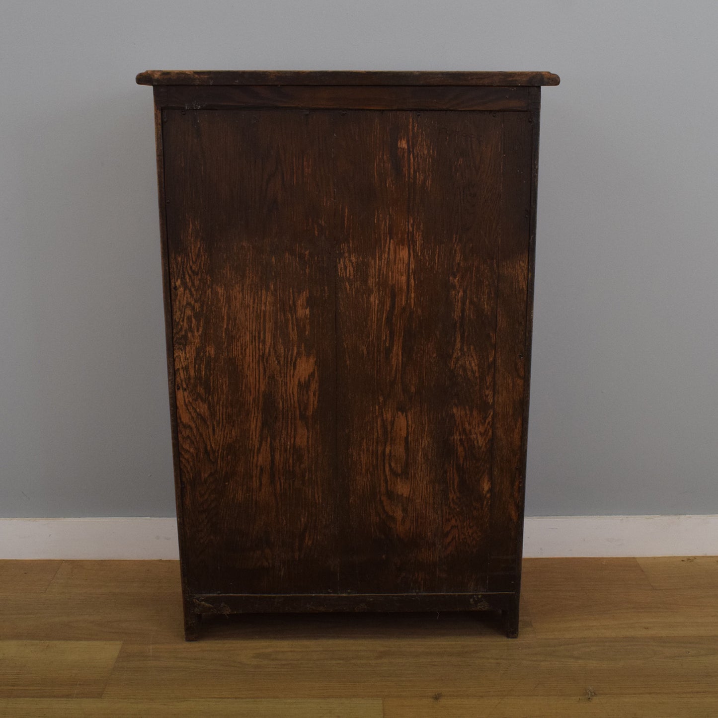 Oak Linenfold Display Cabinet