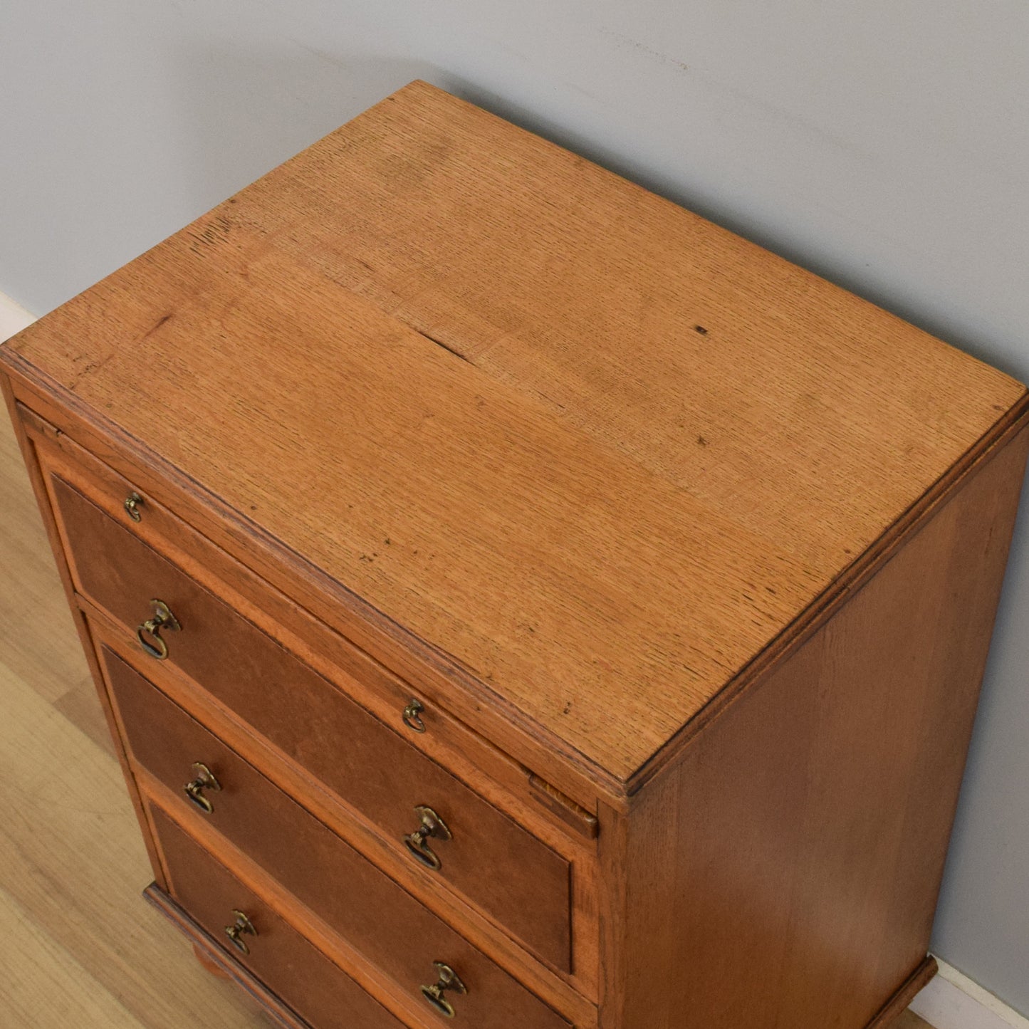 Oak and Walnut Chest of Drawers