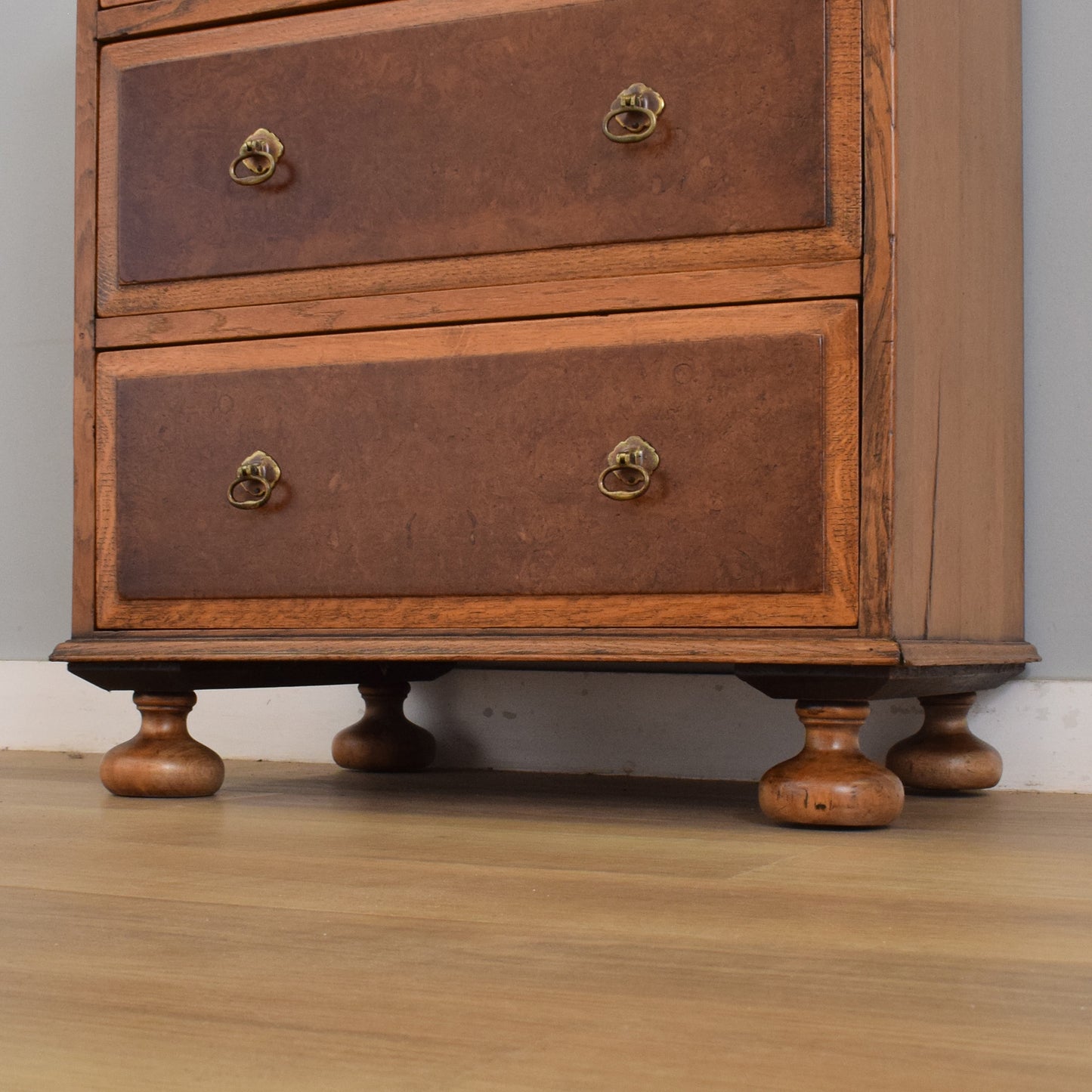 Oak and Walnut Chest of Drawers