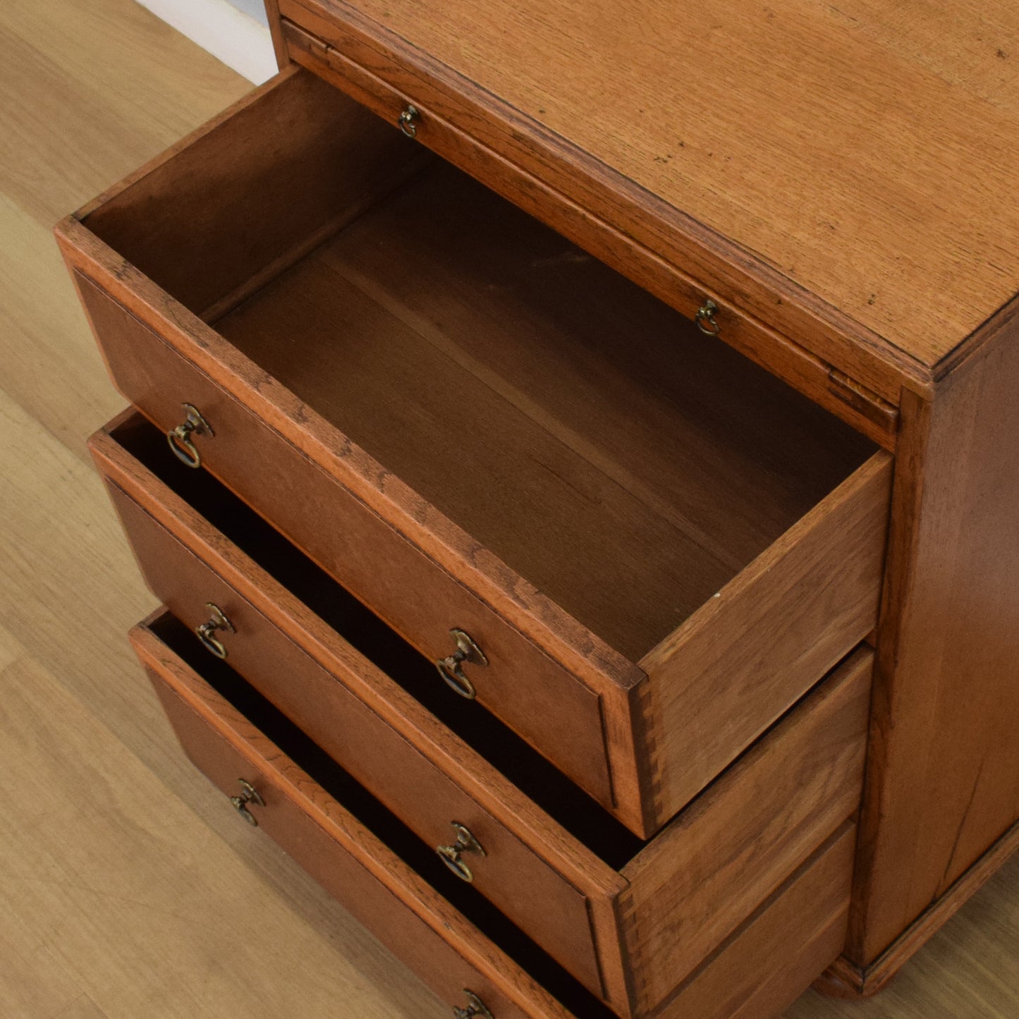 Oak and Walnut Chest of Drawers