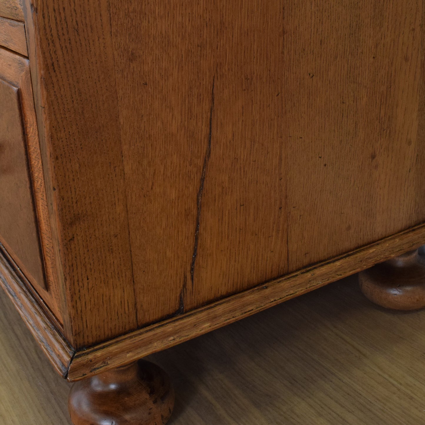 Oak and Walnut Chest of Drawers