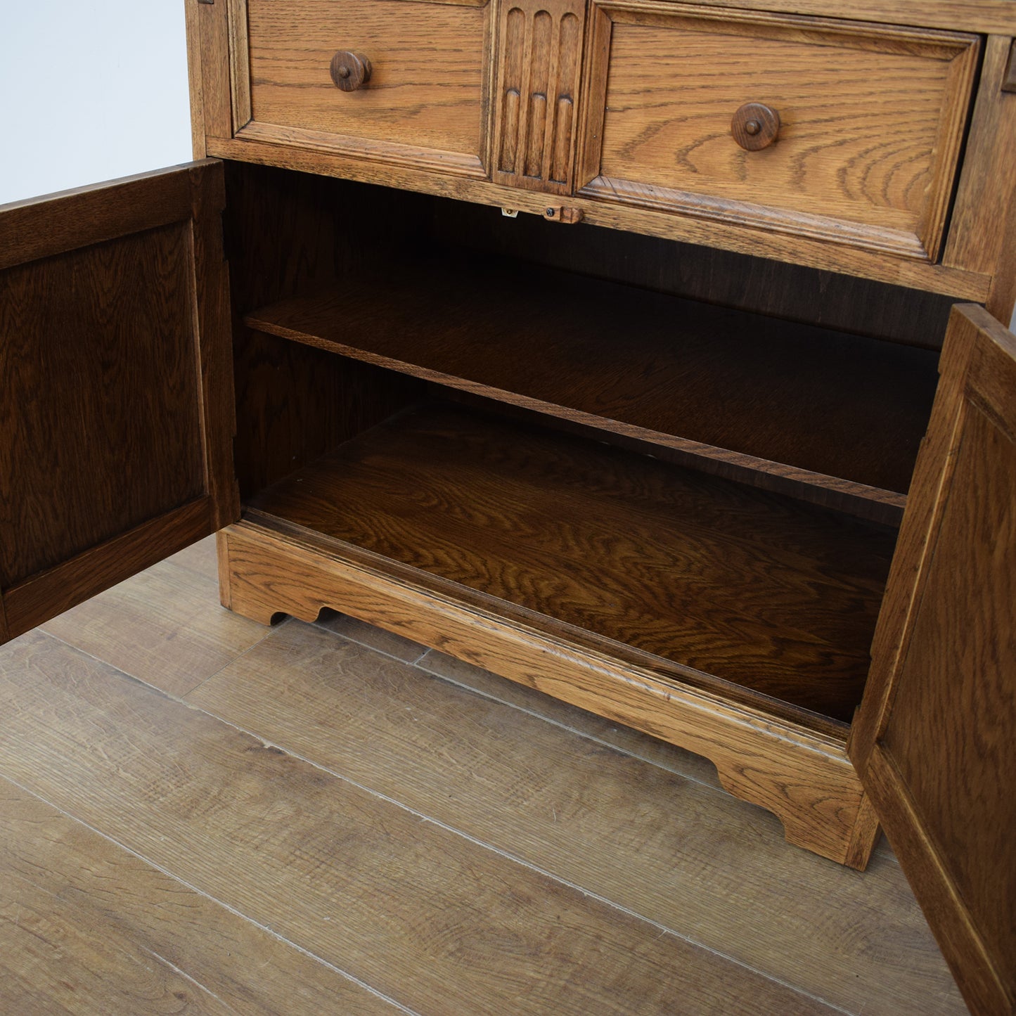 Restored Oak Linenfold Bureau