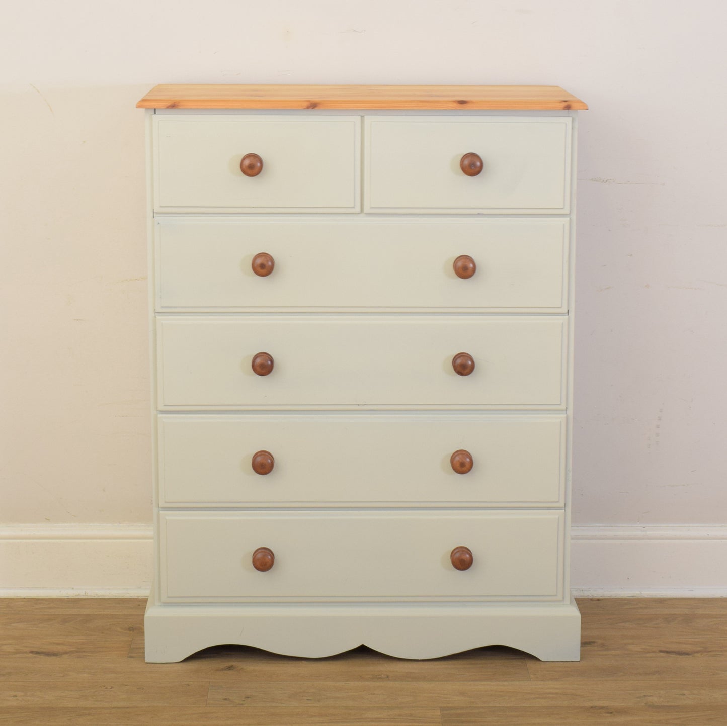 Painted Pine Chest Of Drawers
