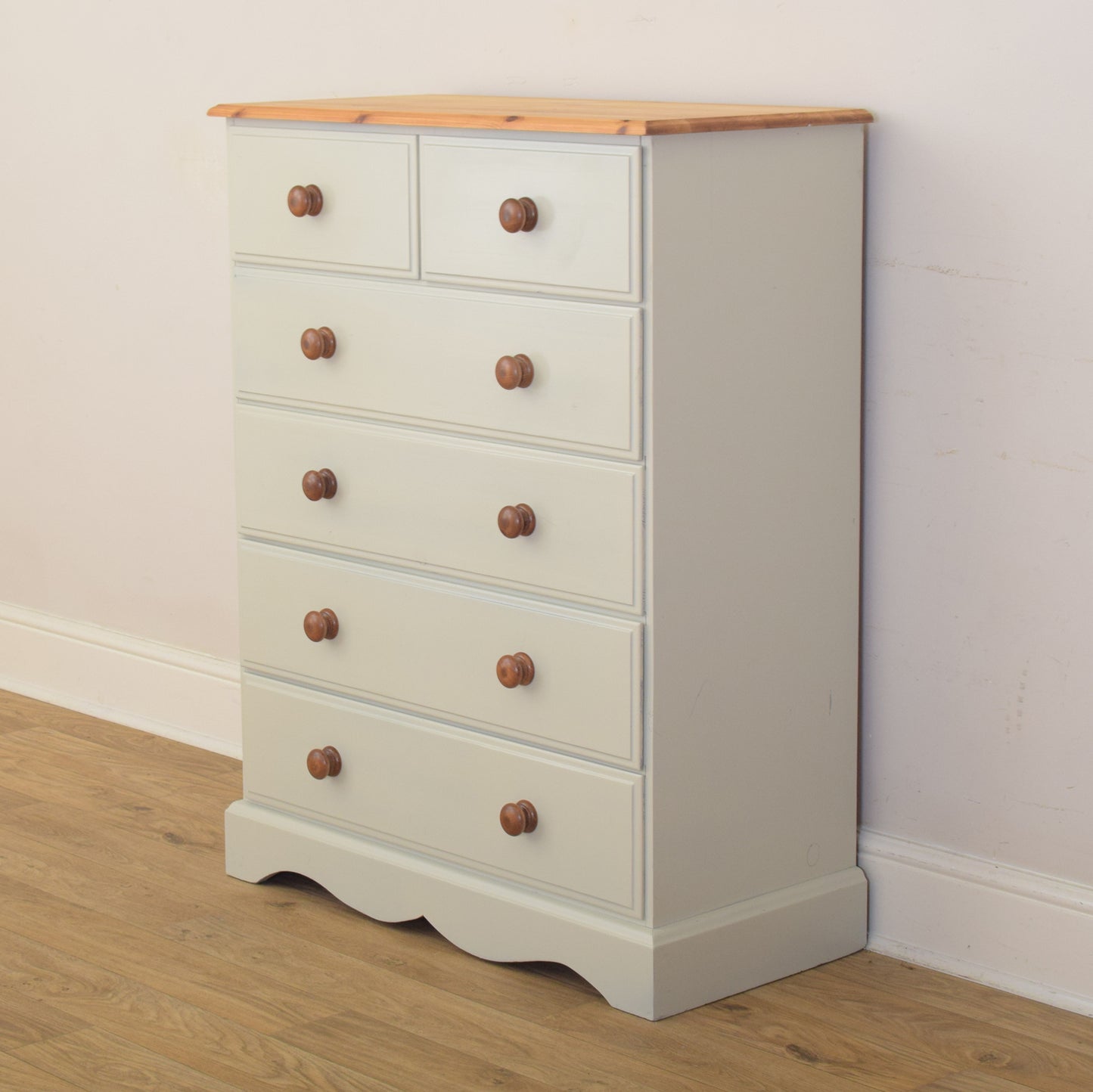 Painted Pine Chest Of Drawers
