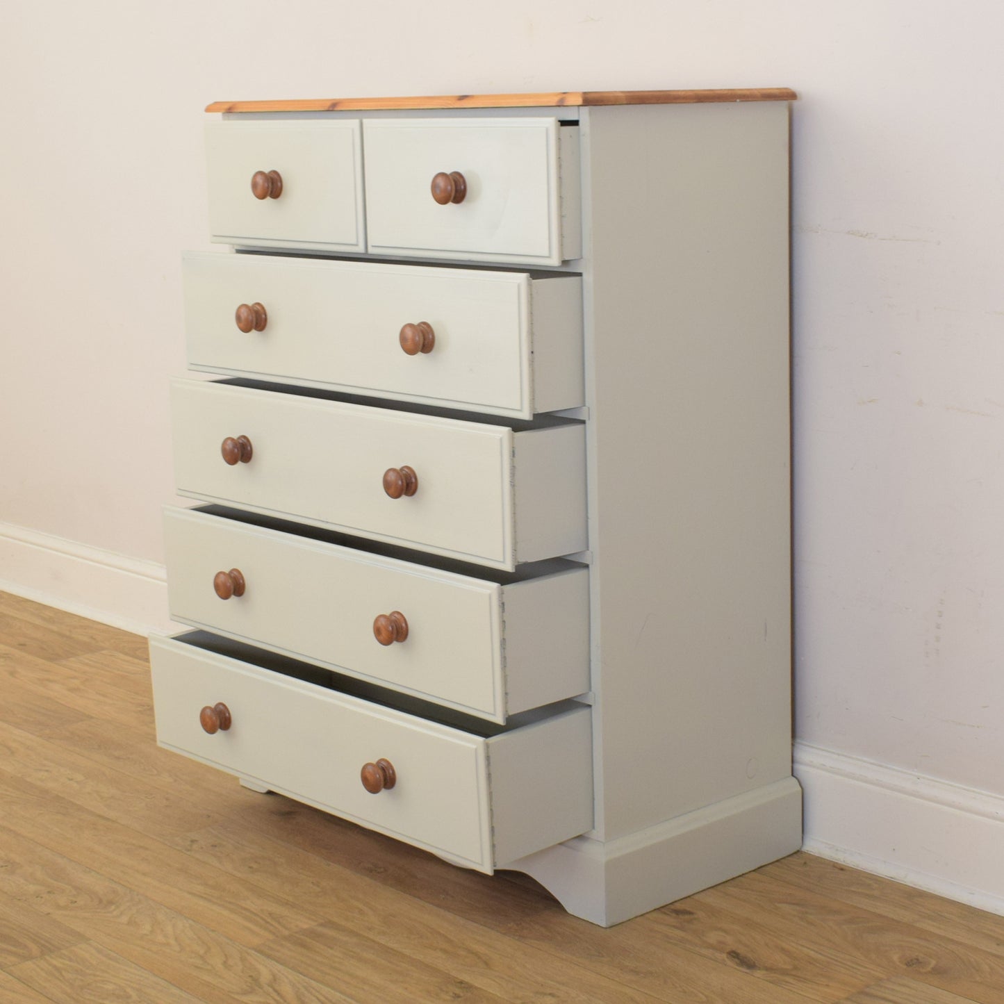 Painted Pine Chest Of Drawers